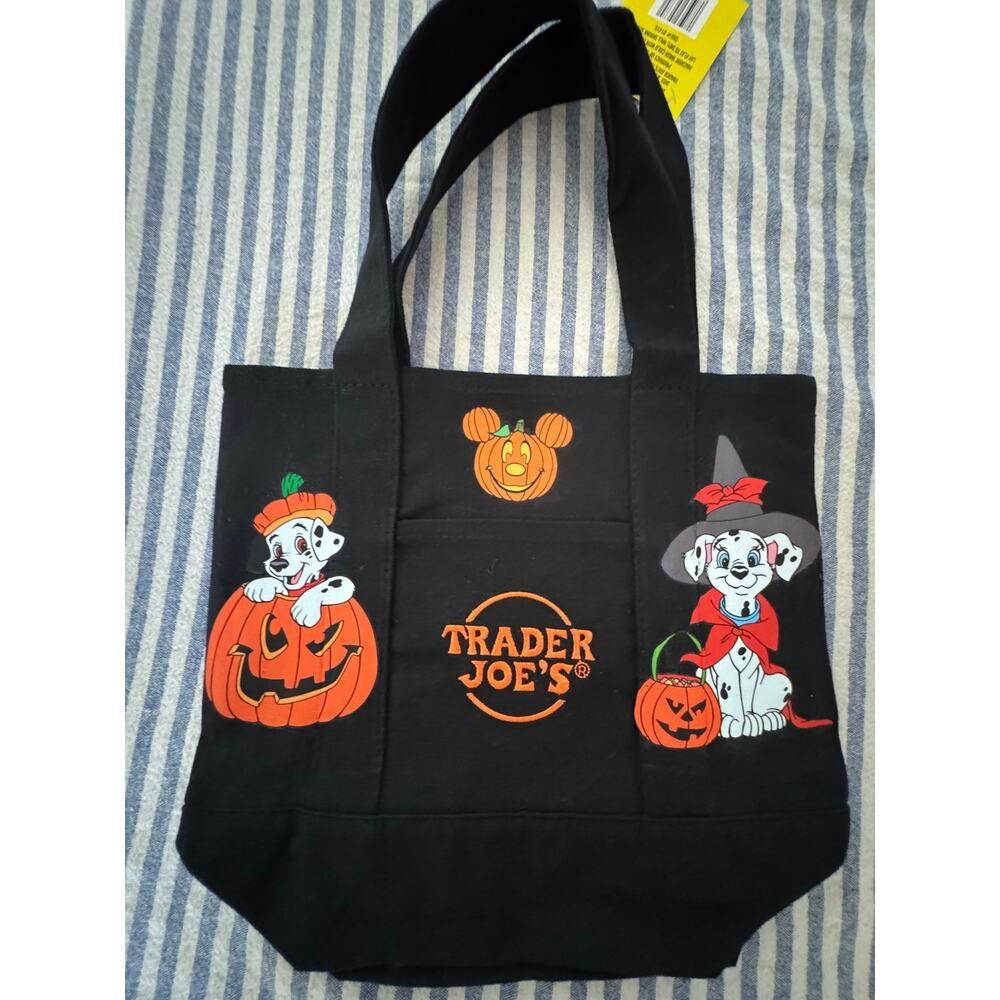 Disney Halloween Jaq Gus Gus, Dalmations, Marie Custom Trader Joes Mini Tote